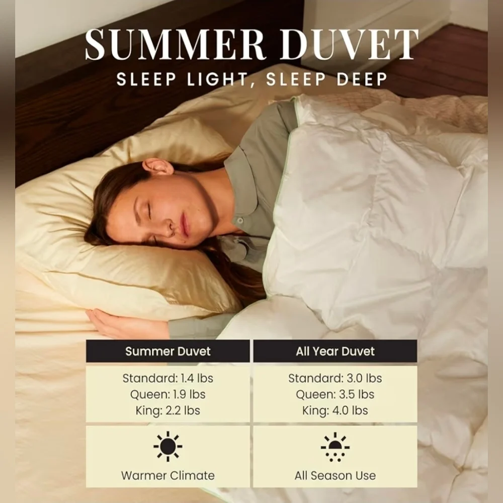NIB FOSSFLAKES Nordic Sleep, Duvet Comforter Anti-Allergenic Filling Queen